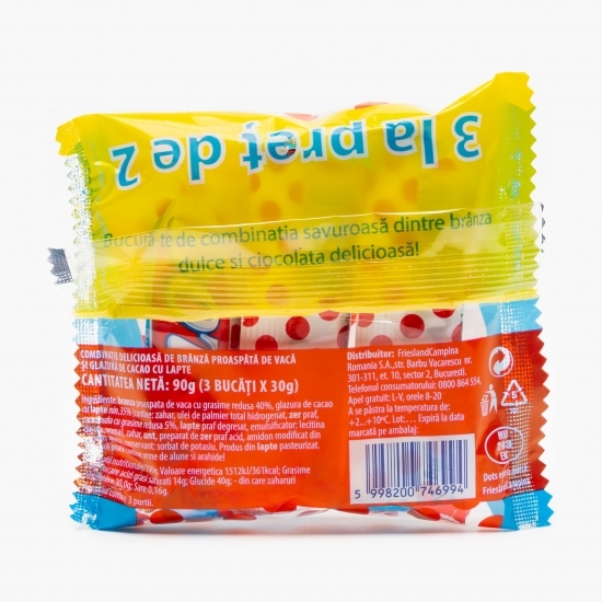 Desert brânză dulce cu glazură de ciocolată 2 + 1x30g 