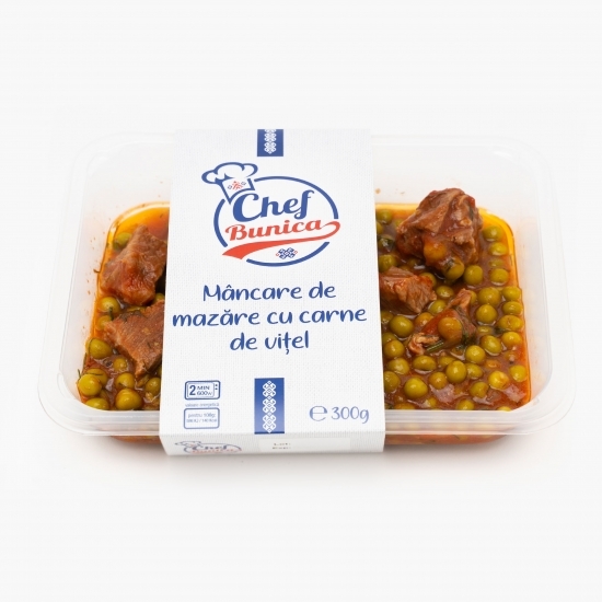 Mâncare de mazăre cu carne de vițel 300g