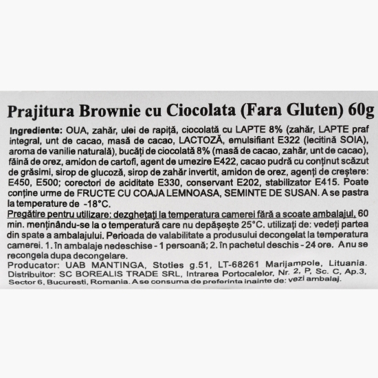 Prajitură brownie cu ciocolată fără gluten 60g