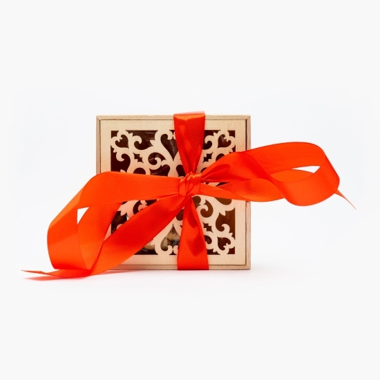 Cutie cadou cu 2 sortimente - caise 50g și caju 50g