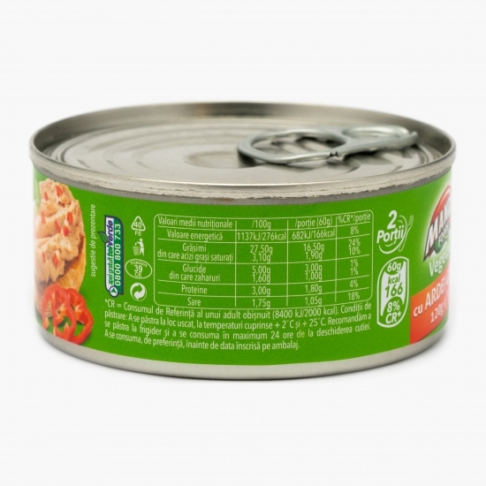 Pastă vegetală tartinabilă cu ardei gras 120g