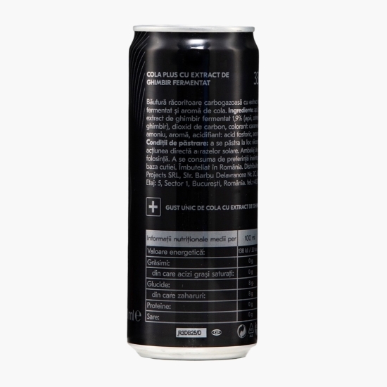Băutură carbogazoasă ghimbir, doză 330ml