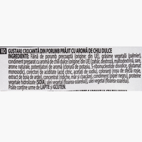 Snacks din porumb cu aromă de chili dulce Dragon Sweet Chilli, 55g
