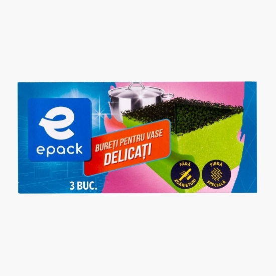 Bureți pentru vase delicați 3 buc