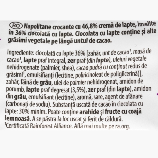 Napolitane cu cremă de lapte și glazură de ciocolată 160g