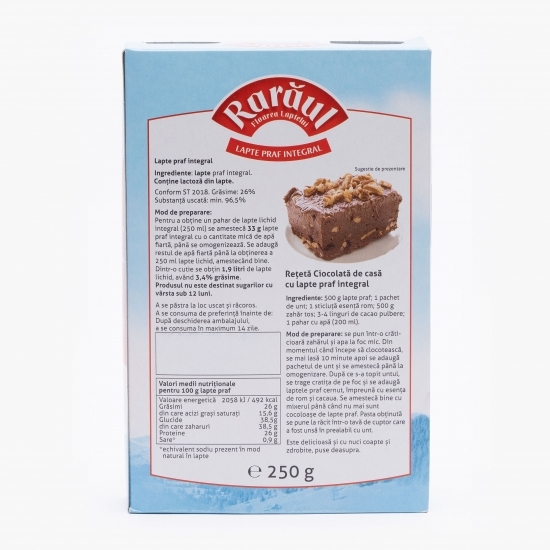Lapte praf integral 26% grăsime, 250g