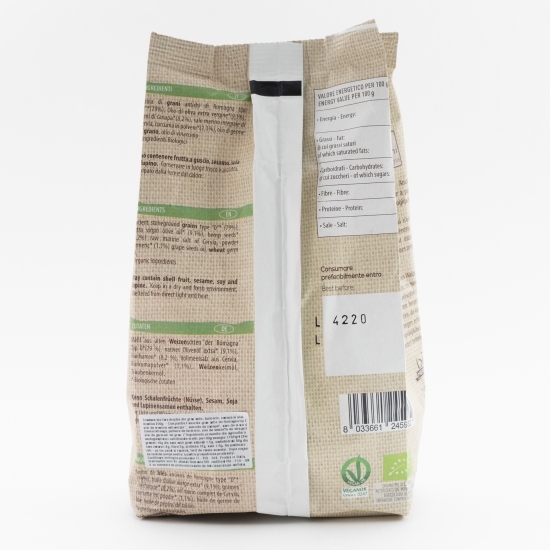 Crackers eco fără drojdie din grâu antic turmeric cânepă și ulei de măsline 200g