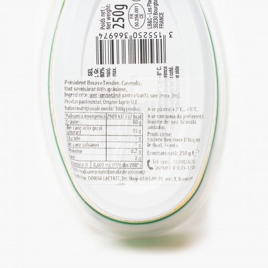 Unt semisărat Beurre Tendre, 80% grăsime, 250g