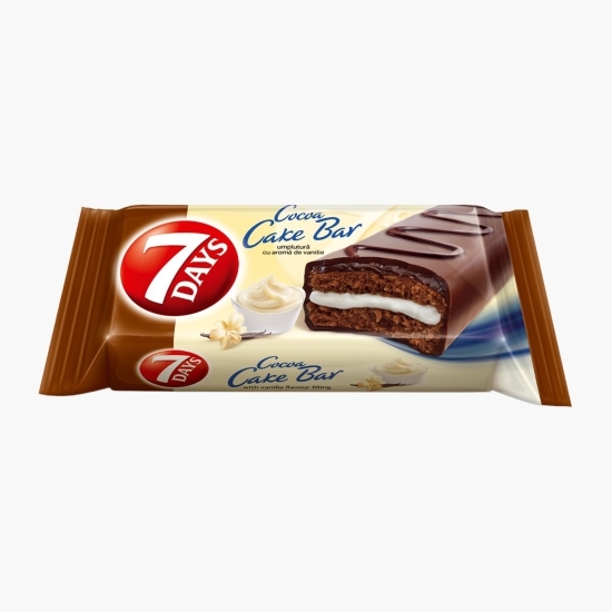 Cake Bar prăjitură cu glazură de cacao și umplutură de vanilie 32g