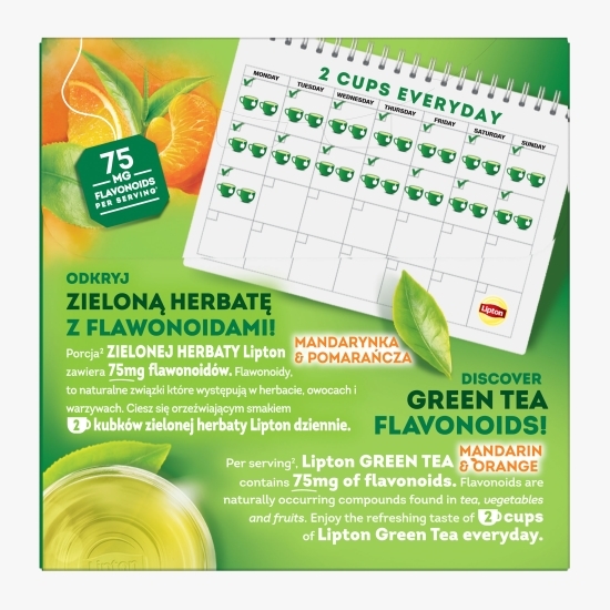 Ceai verde cu aromă de mandarine și portocale 20 plicuri