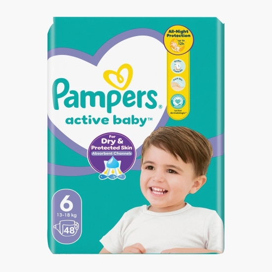 Scutece Active Baby mărimea 6, 13-18kg, 48 buc