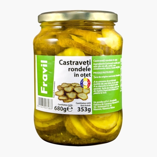 Castraveți rondele în oțet 680g