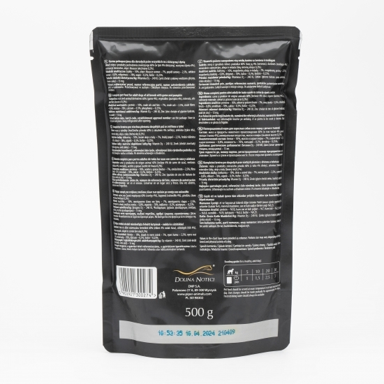Hrană umedă pentru câini, 500g, cu vânat și dovleac