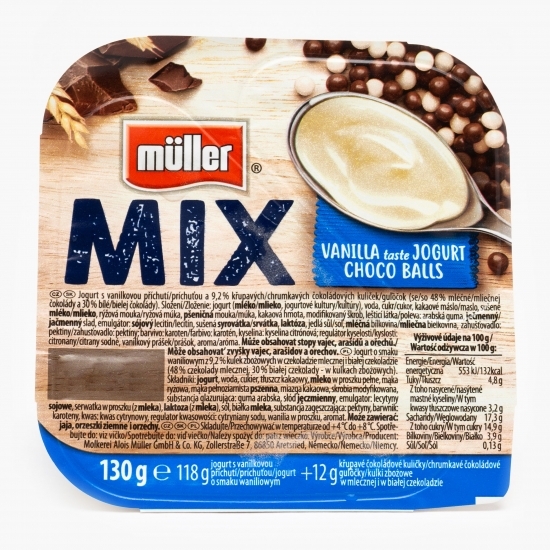 Iaurt cu biluțe de ciocolată Mix 130g 