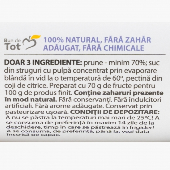Dulceață de prune fără zahăr adăugat 360g
