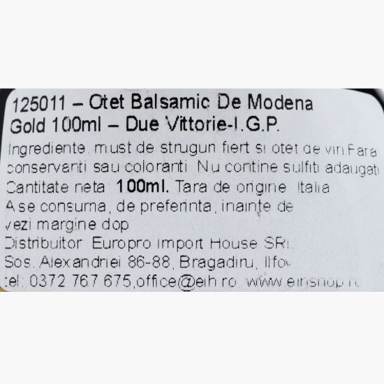Oțet balsamic de Modena Gold Due Vittorie IGP 100ml