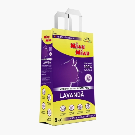 Așternut igienic pentru pisici, lavandă, 5kg