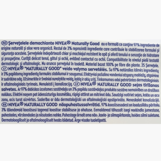 Șervețele demachiante Naturally Good 25 buc