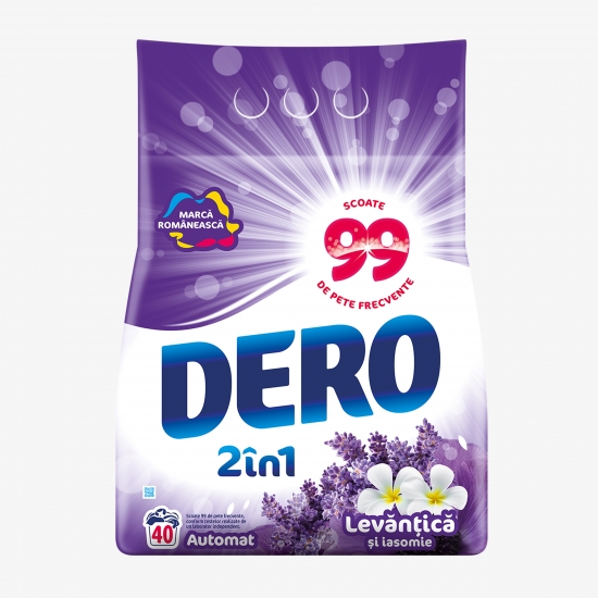 Detergent de rufe pudră automat 2în1 levănțică și iasomie 40 spălări, 4kg
