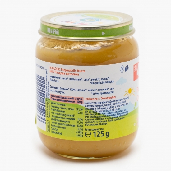 Piure ecologic Fructele soarelui, +4 luni, 125g
