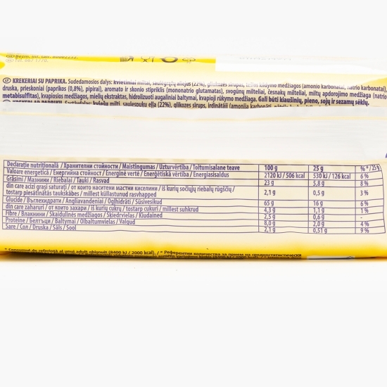 Biscuiți sărați cu paprika 100g