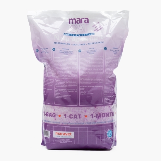 Nisip absorbant pentru pisici Silicat, lavandă 3.8l