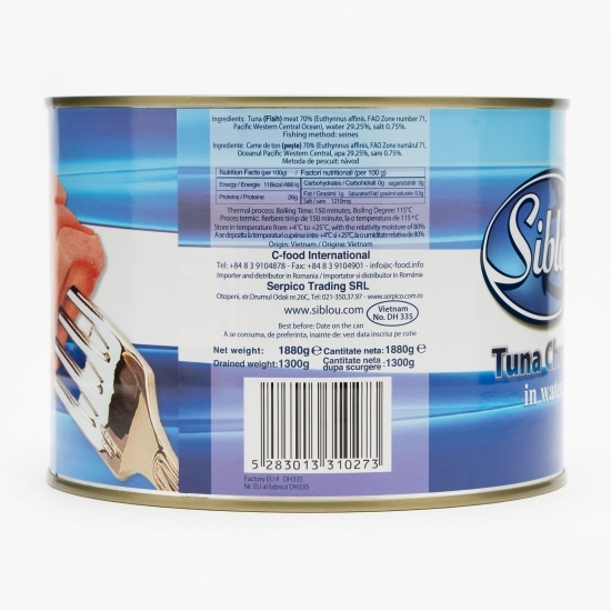 Ton bucăți în apă 1880g