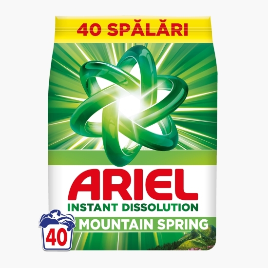 Detergent de rufe pudră Mountain Spring, 40 spălări, 2.6kg