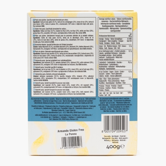Paste La penna fără gluten 400g