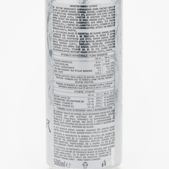 Băutură energizantă Ultra White zero zahăr 0.5l