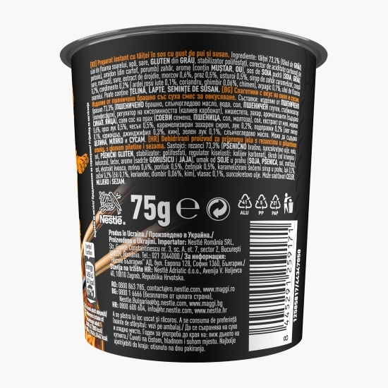 Tăiței instant în sos cu gust de pui și susan 75g