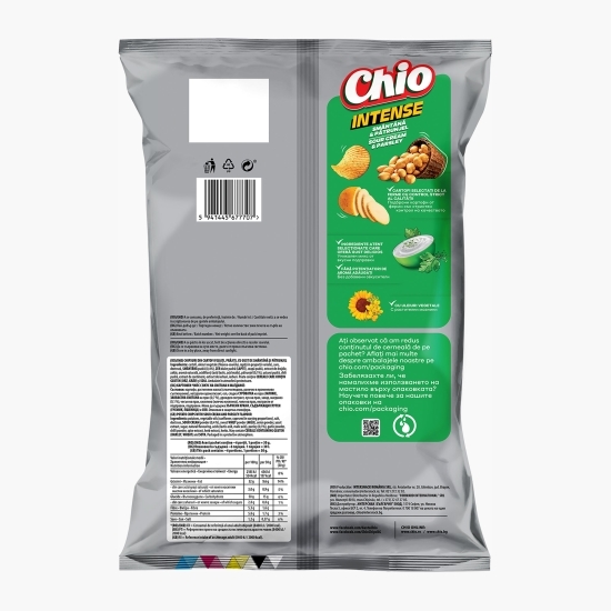 Chipsuri ondulate din cartofi cu gust de smântână și pătrunjel, Intense 160g