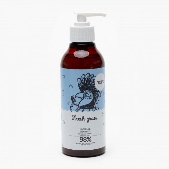 Șampon natural revigorant pentru păr gras, Fresh Grass 300ml