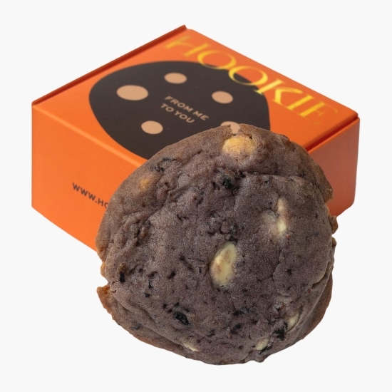 Cookie-biscuit cu halva, bucăți de ciocolată albă și afine Berry White 50g
