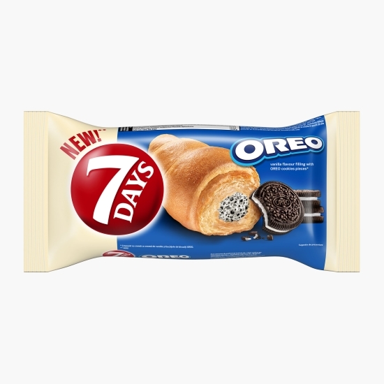 Croissant cu cremă cu aromă de vanilie și bucăți de biscuiți, 70g