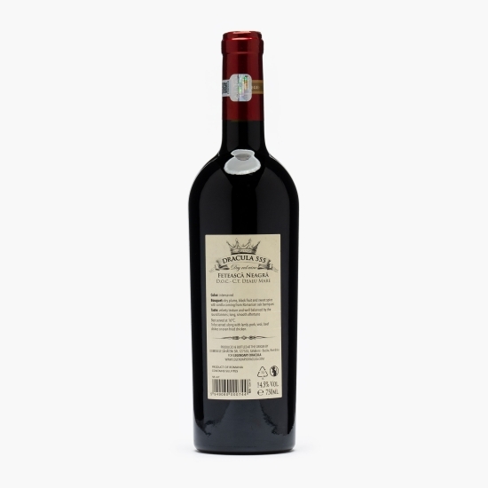 Vin roșu sec Fetească Neagră, 14.5%, 0.75l