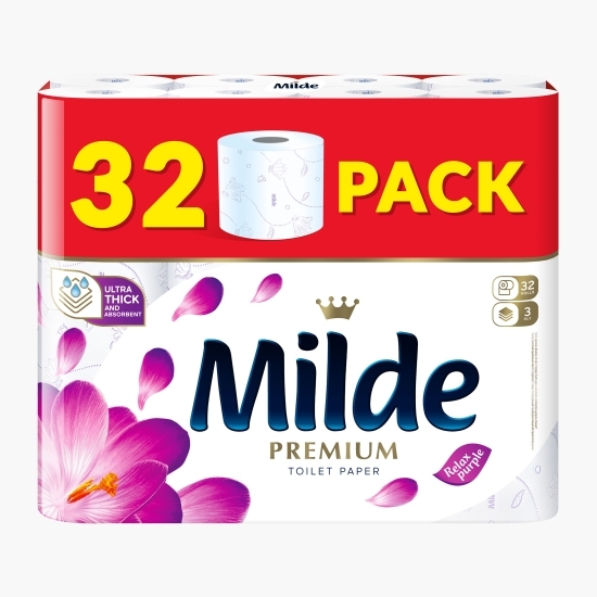 Hârtie igienică Relax Purple, 3 straturi, 32 role