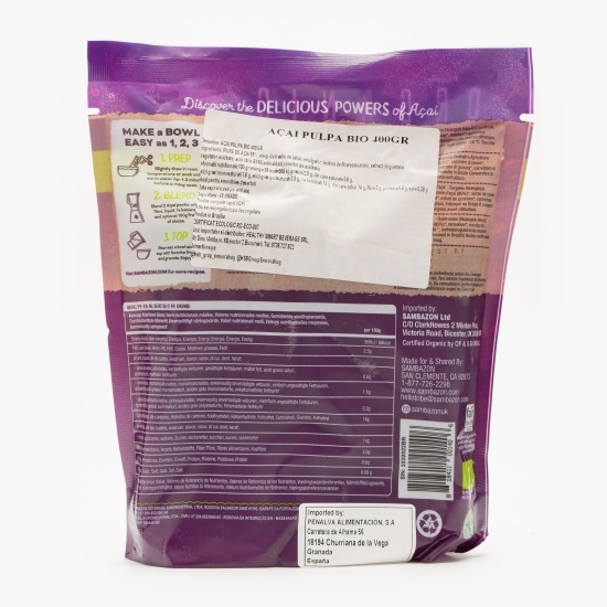 Acai eco piure pentru mic dejun și smoothie 4x100g