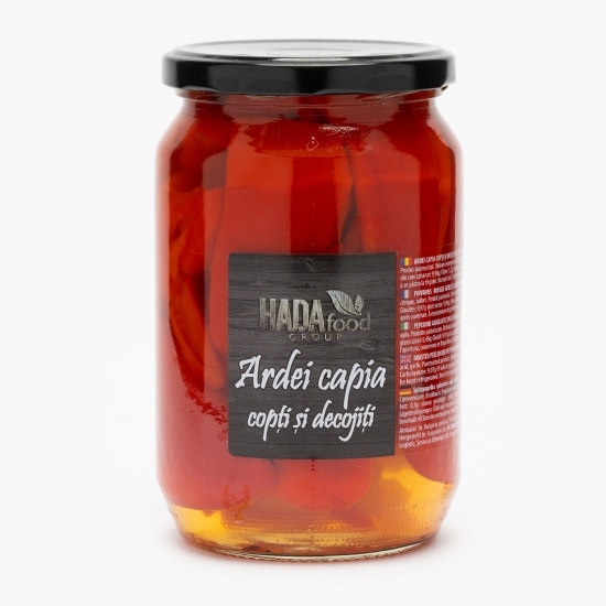 Ardei capia copți și decojiți în oțet 680g