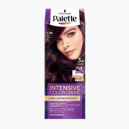 Vopsea de păr permanentă Intensive Color Cream, 4-90 roșu violet, 110ml