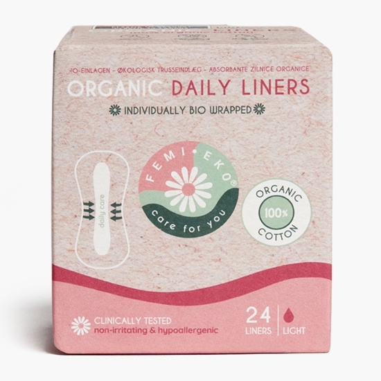 Absorbante zilnice din bumbac organic 24 buc