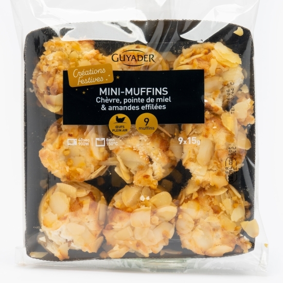 Mini-muffins cu brânză de capră, miere & migdale 9x15g