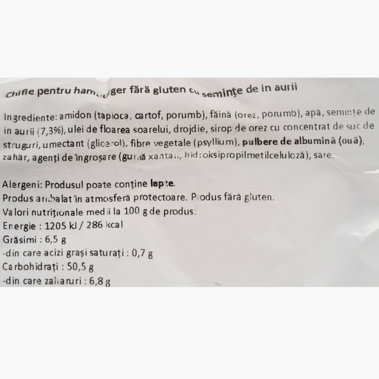 Chifle hamburger, fără gluten 140g