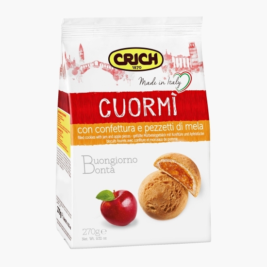 Biscuiți umpluți cu gem și bucăți de măr 270g