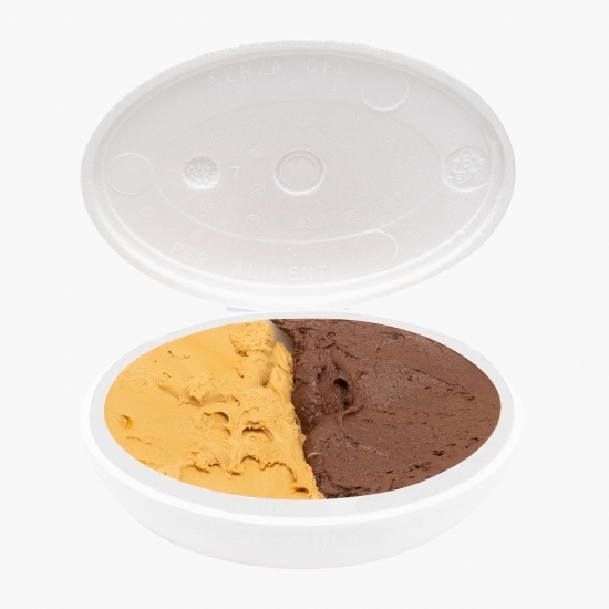 Înghețată italiană artizanală (gelato) ciocolată Ecuador și caramel sărat 500g