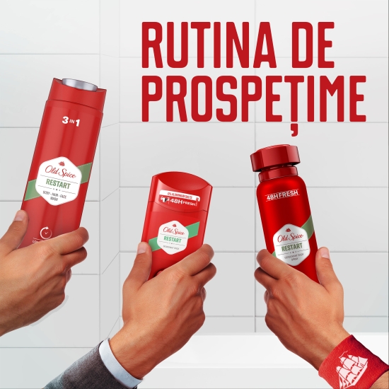Gel de duș și șampon 3 în 1 Restart pentru păr, corp și față 400ml