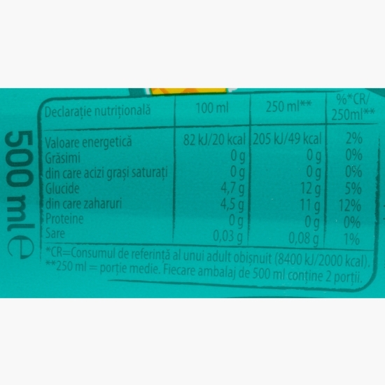 Băutură răcoritoare necarbonatată cu ceai negru, cu gust de portocale și mango 500ml