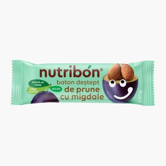 Baton vegan de prune cu migdale, fără gluten 30g