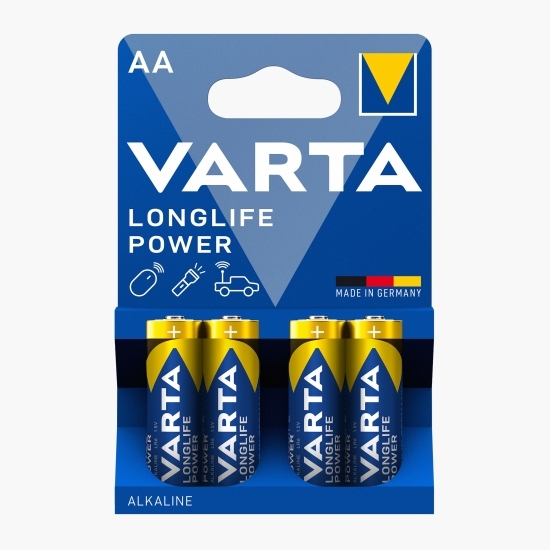 Baterii alcaline Longlife Power AA, 4 buc