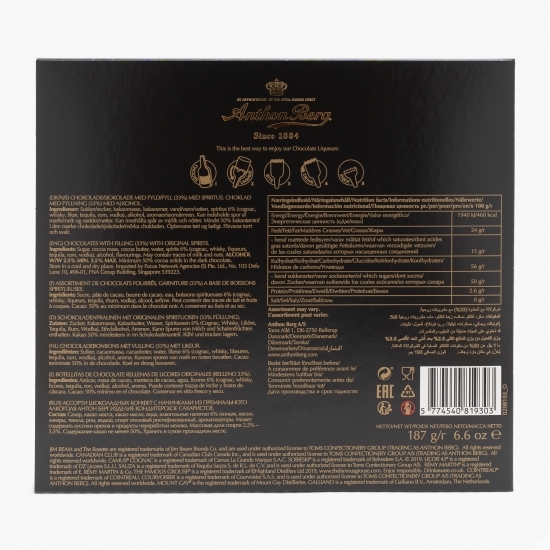 Praline Chocolate Liqueurs 187g (12 buc)